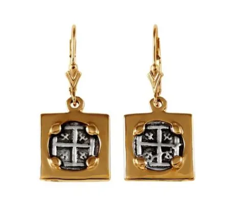 1/2" REPLICA ATOCHA EARRINGS IN SQUARE FRAME - ITEM #30906