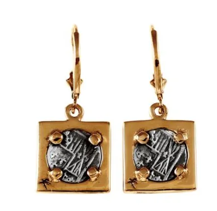 1/2" REPLICA ATOCHA EARRINGS IN SQUARE FRAME - ITEM #30906