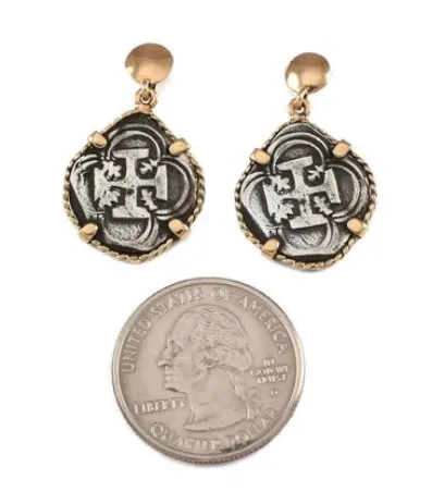 3/4" REPLICA ATOCHA EARRINGS IN TWISTED FRAME - ITEM #30768