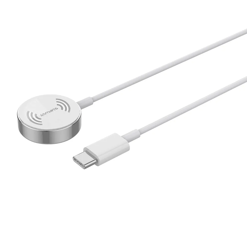 4Smarts Apple Watch Magnetisk Trådløs Oplader - 2,5W - 1m. - Hvid