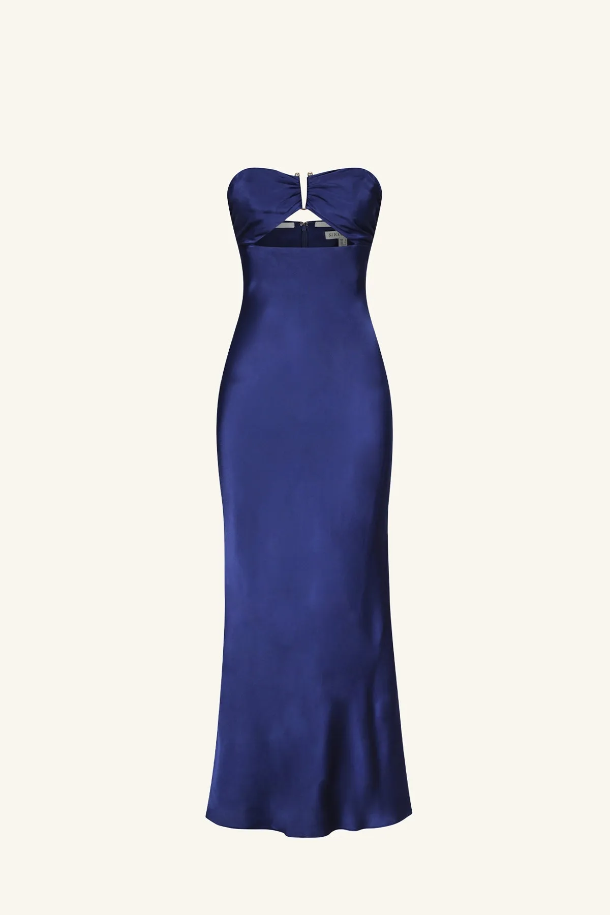 ARIENZO STRAPLESS CUT OUT MIDI DRESS - MIDNIGHT