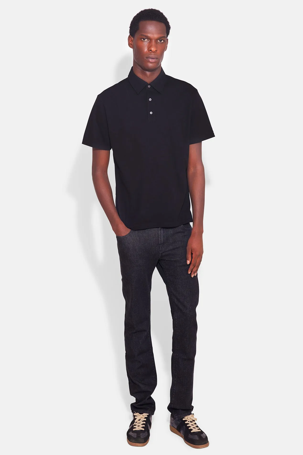 Atlantic SS Pique Polo Black