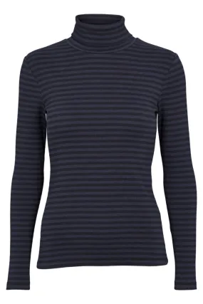 Basic Apparel - Ludmilla High-Neck - 480 Black/Navy