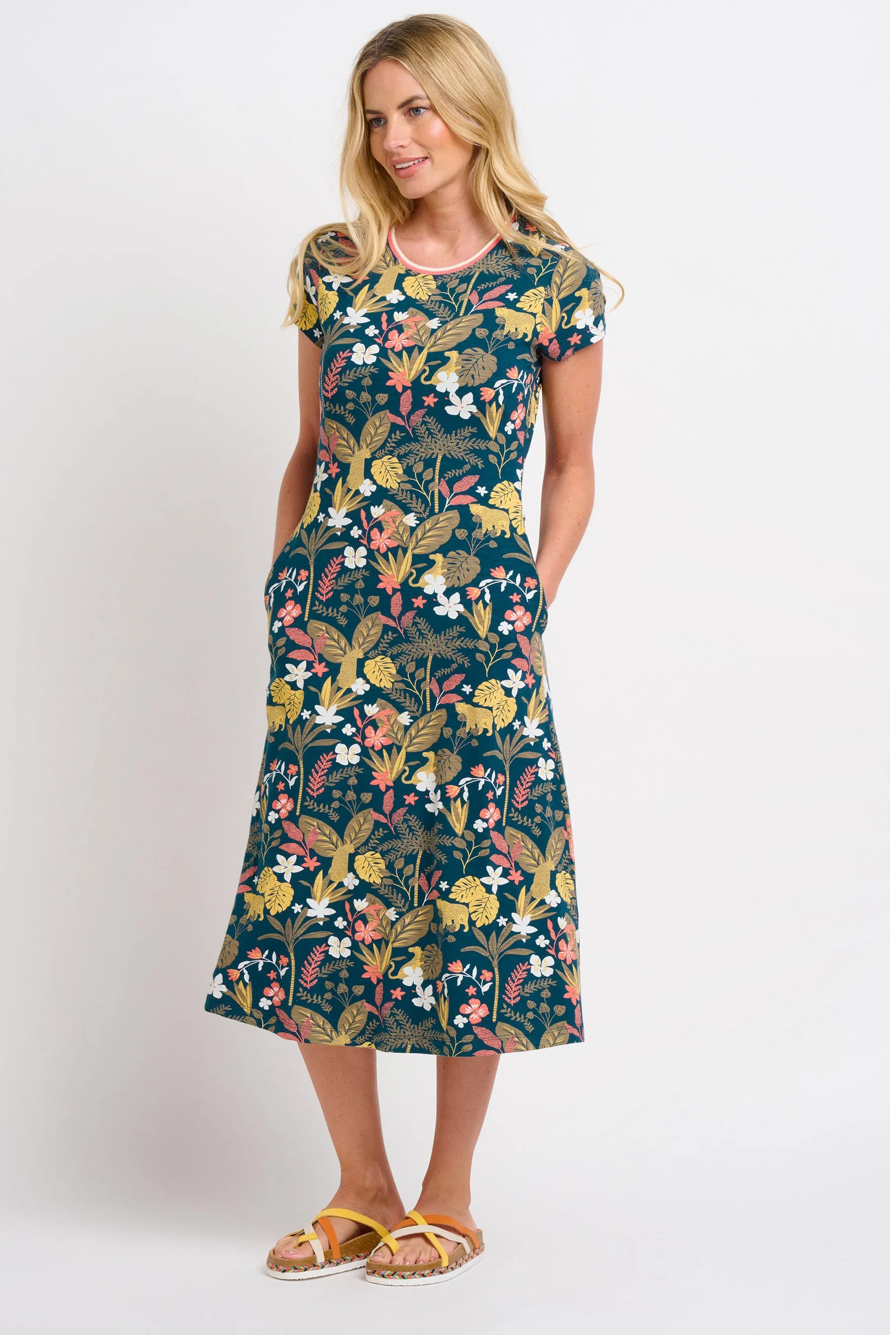 Botanical Jungle Midi Dress