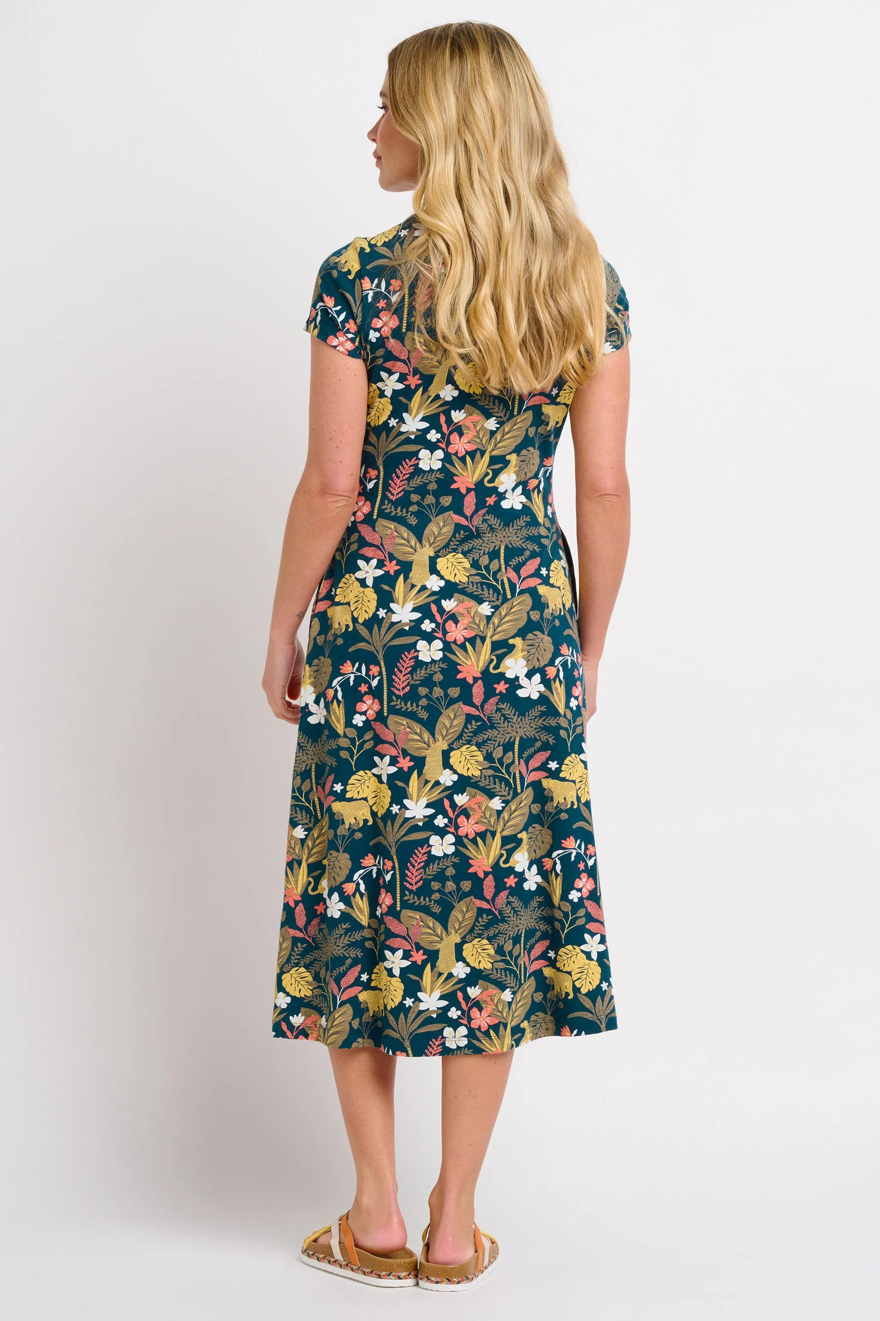 Botanical Jungle Midi Dress