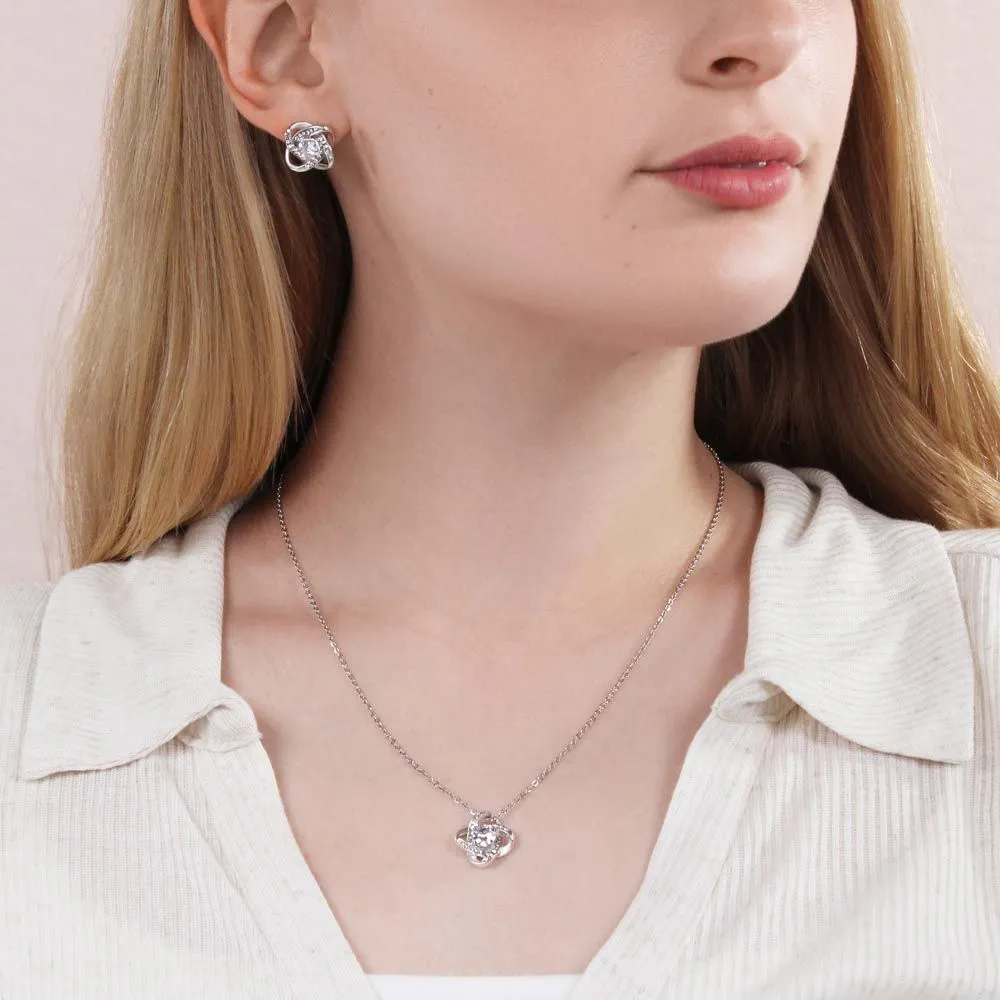 Bundle: Love Knot Earring & Necklace Set