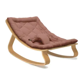 Charlie Crane LEVO Baby Rocker - Beech with Bois de Rose Cushion