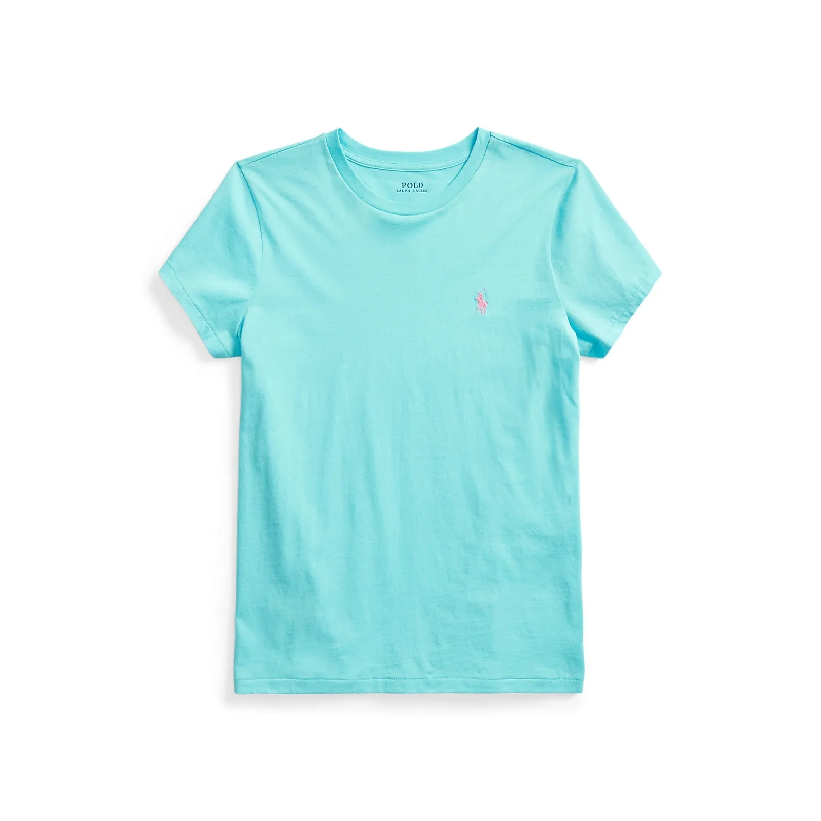 Cotton Crewneck Tee - Turquoise