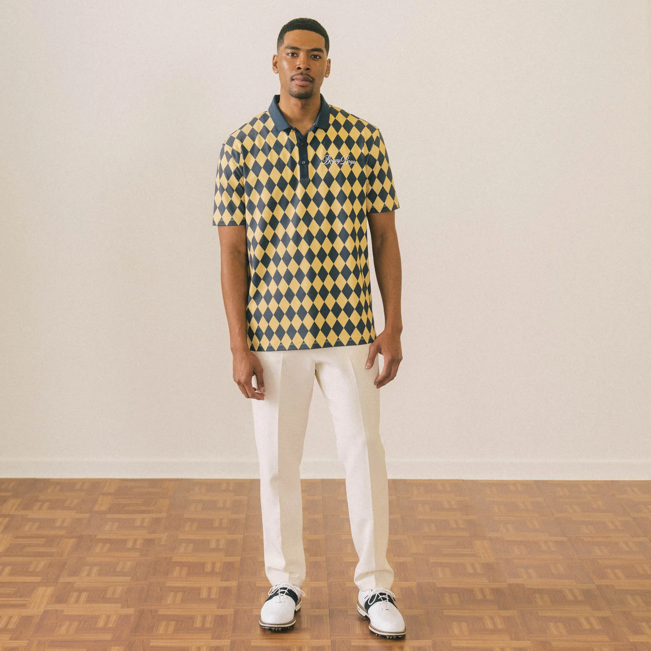 Diamond Athletic Polo - Yellow