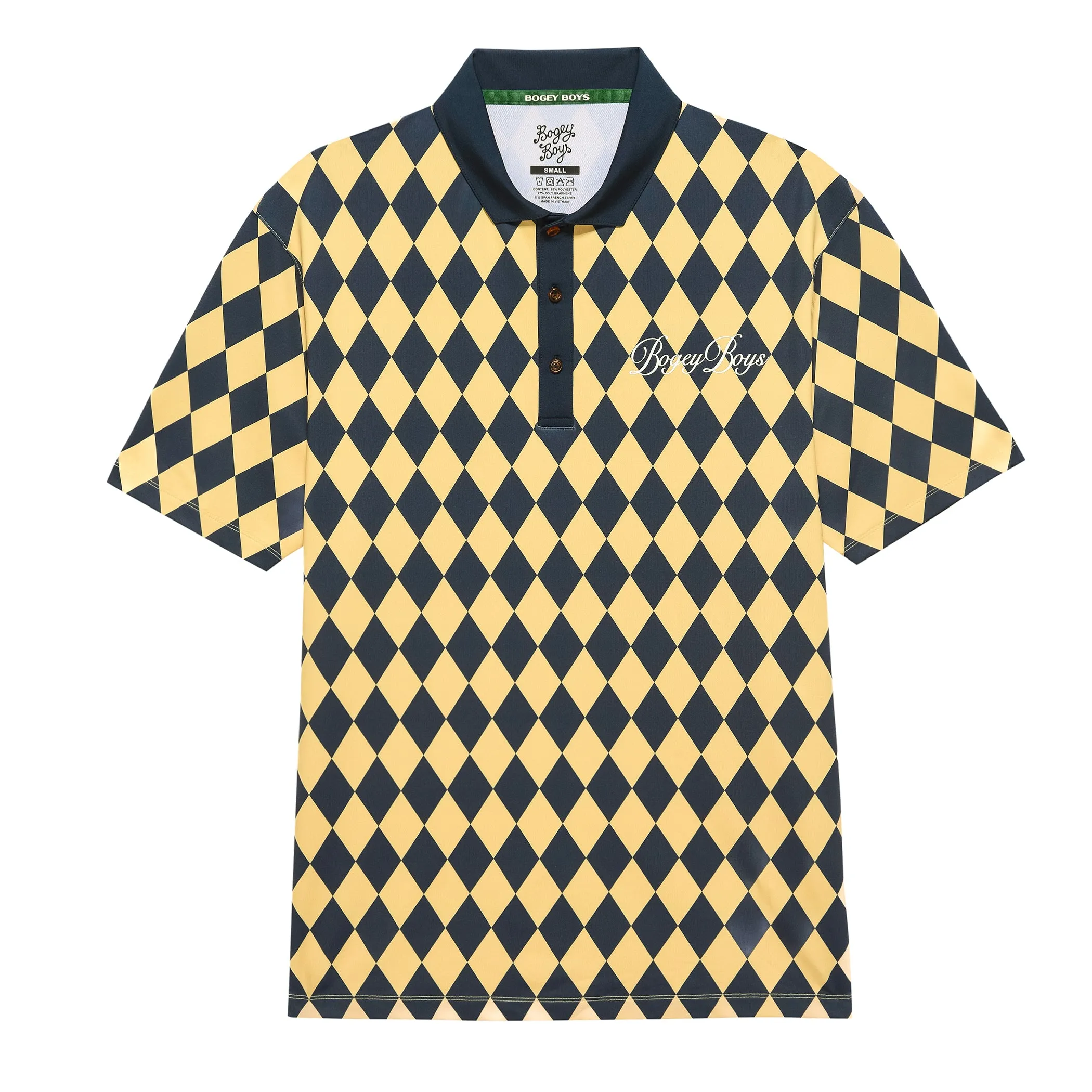 Diamond Athletic Polo - Yellow