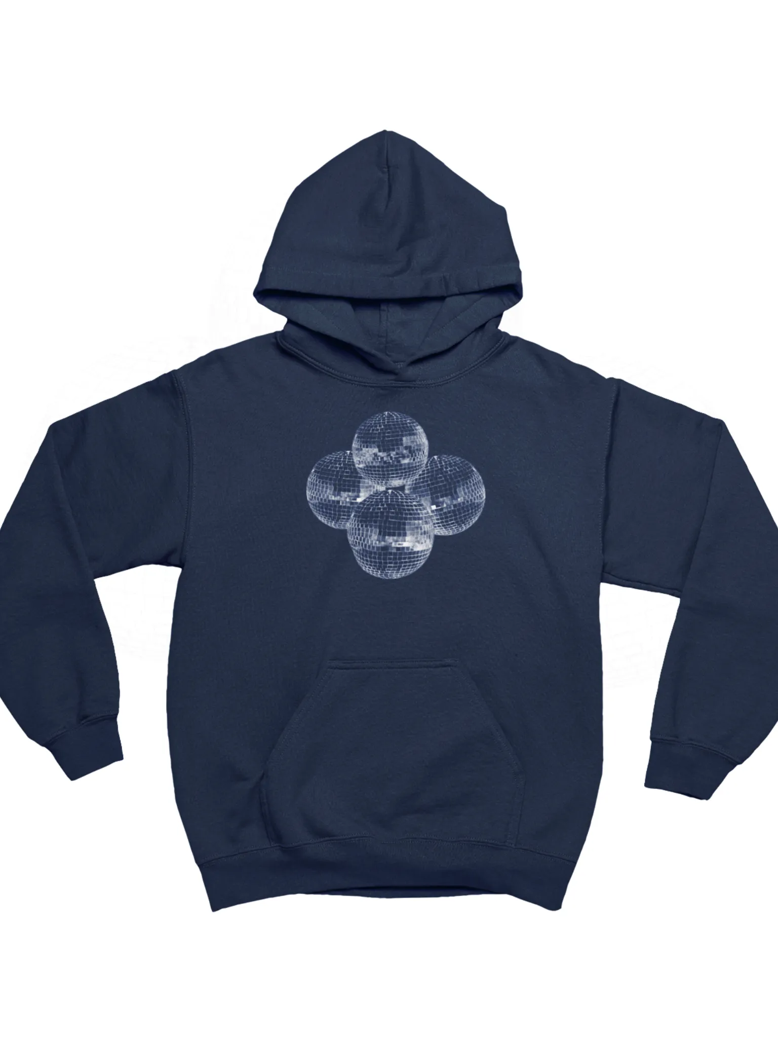 DISCO BALL (vit) HOODIE - MARIN