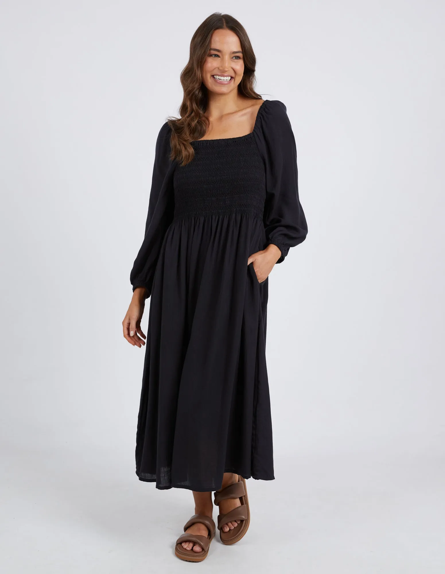 Dusk Midi Dress Black