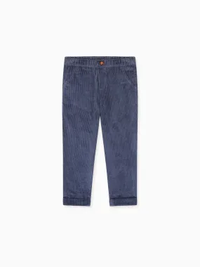 Dusty Blue Benito Corduroy Boy Trousers