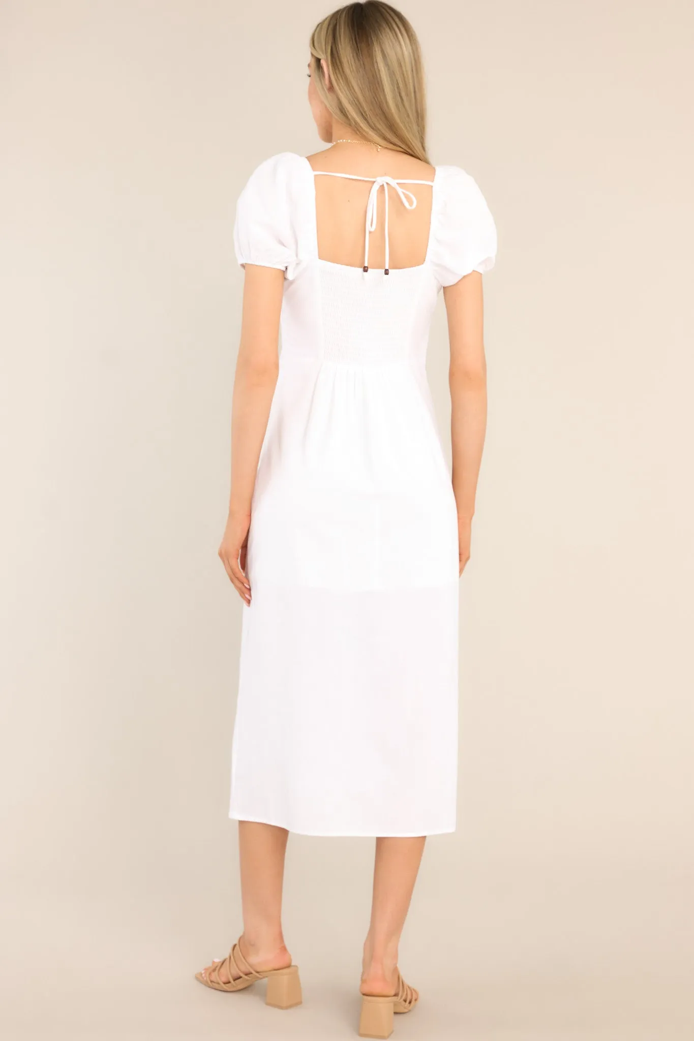 Dying to See You White Midi Dress