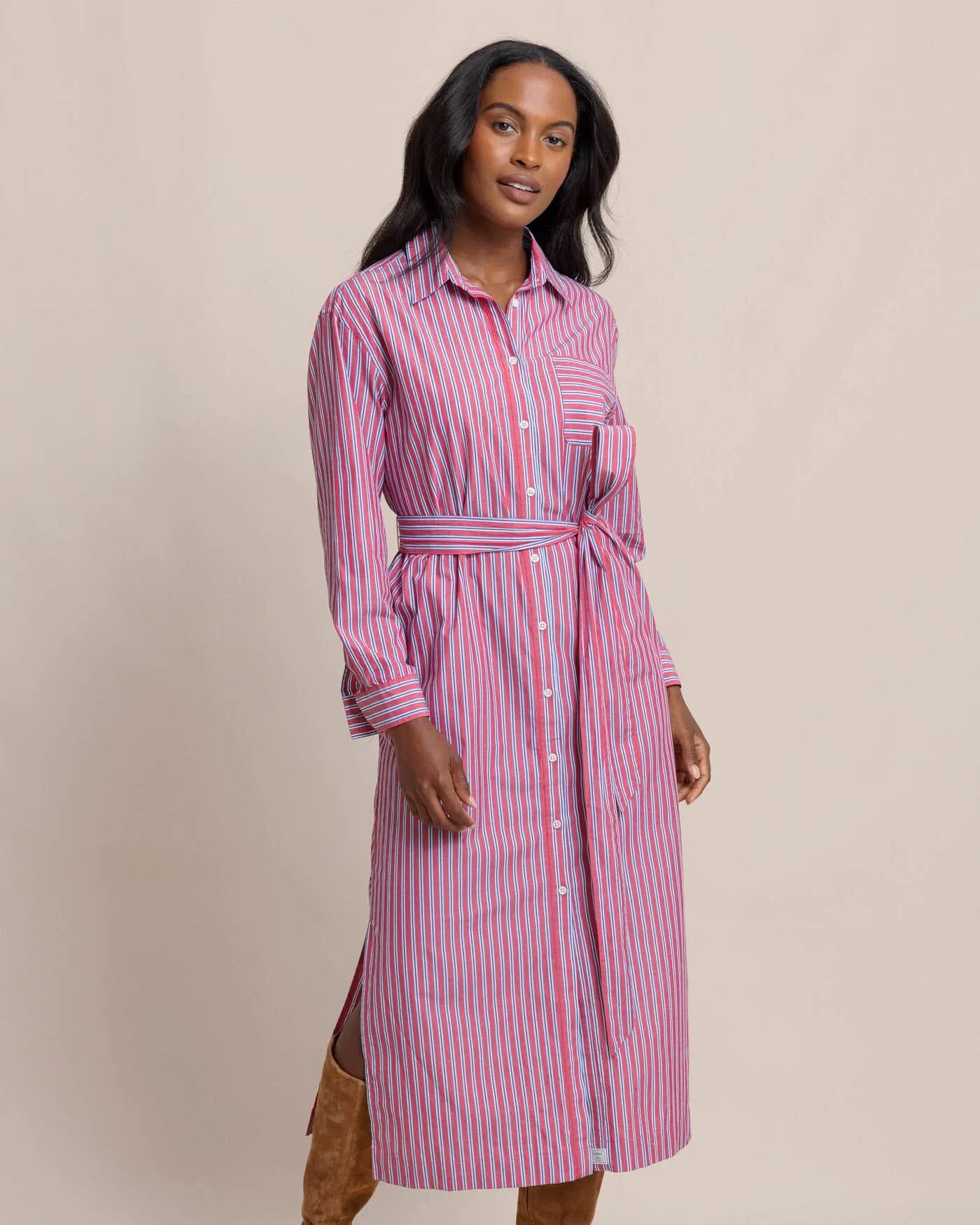 Farren Striped Shirt Dress