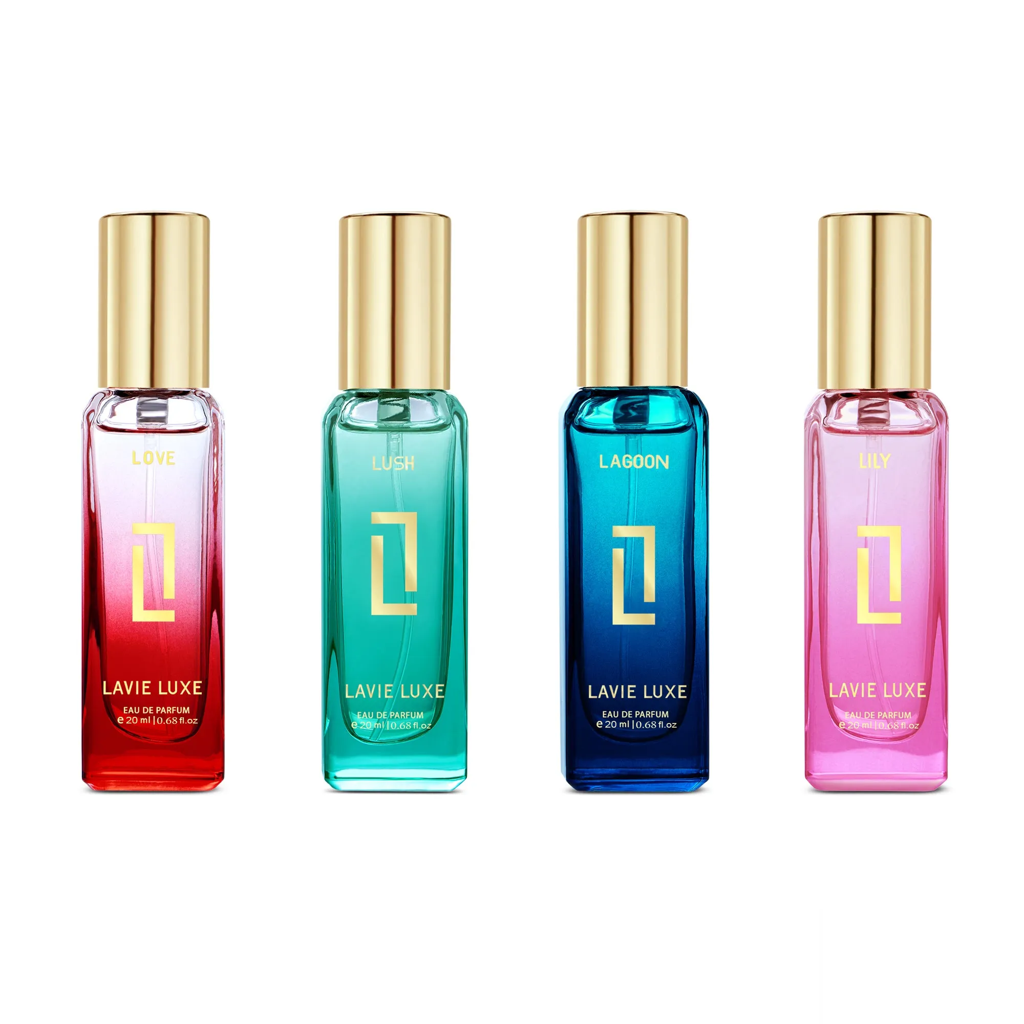 Lavie Luxe Discovery Luxury Woman Long Lasting Perfume Gift Set -4x20 ML Eau de Parfum - 80 ml  (For Women)