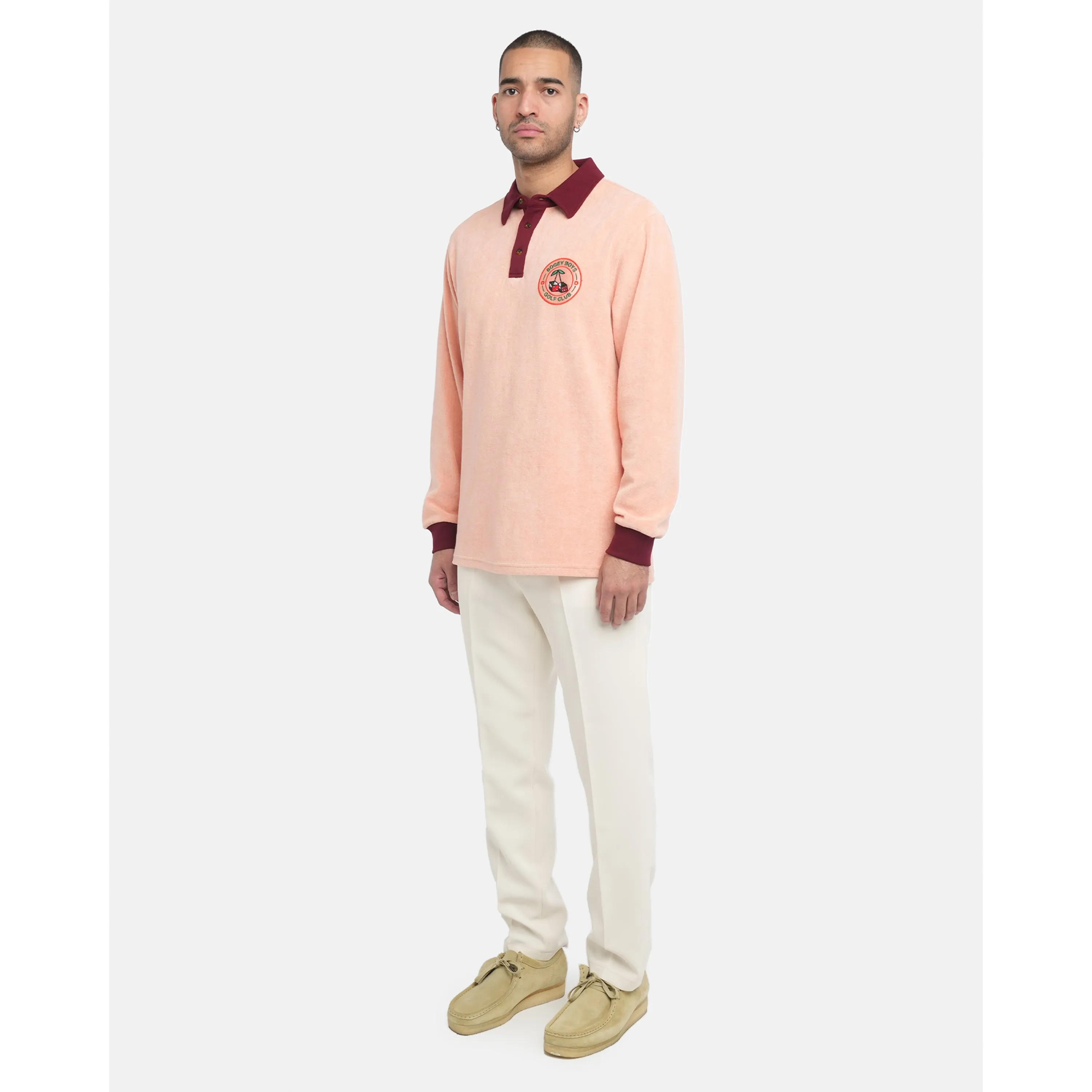 Longsleeve Terry Polo - Pink