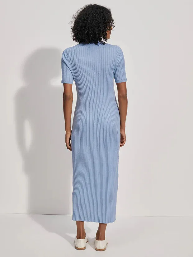 Maeve Rib Knit Midi Dress | Ashley Blue