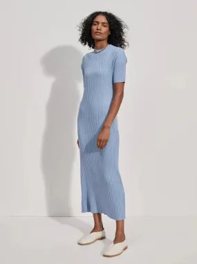 Maeve Rib Knit Midi Dress | Ashley Blue