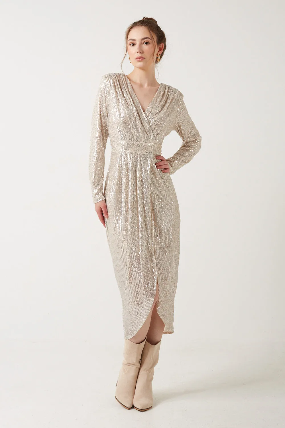 Marc Angelo Sequin Midi Dress