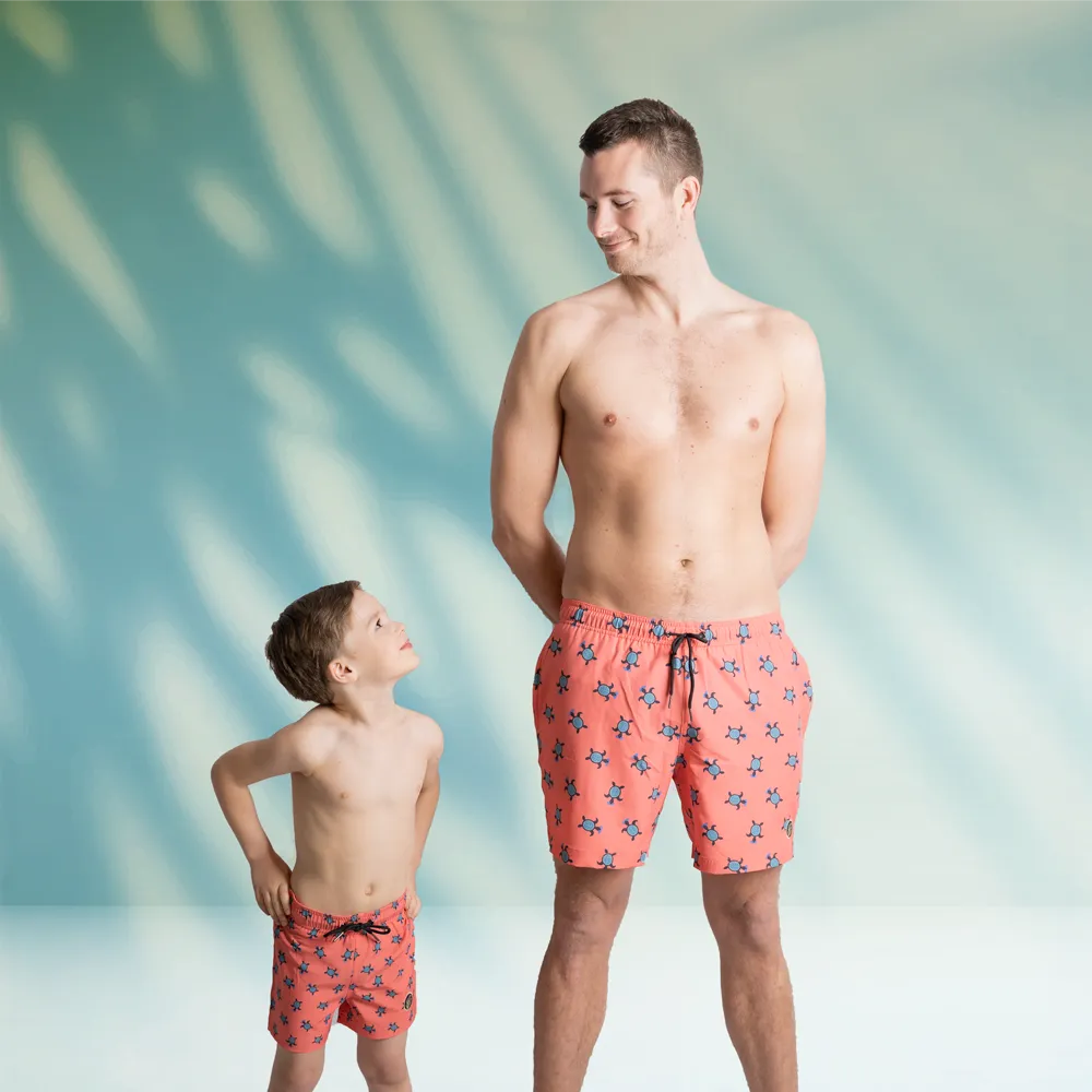 Matching Turtles zwemshort set