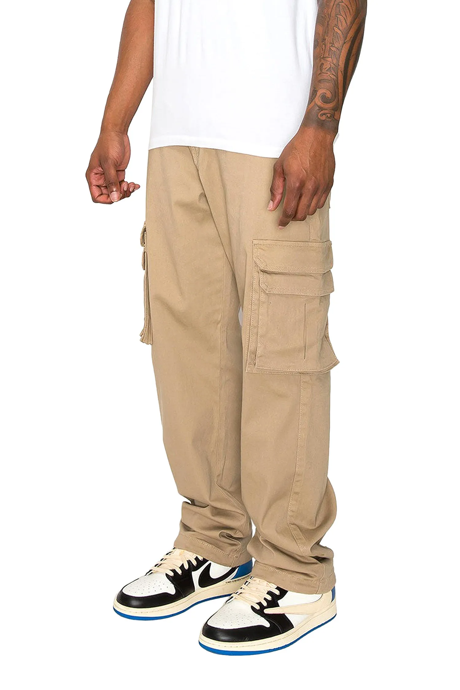 Men's Baggy Relaxed Fit Multiple Pocket Cargo Pants