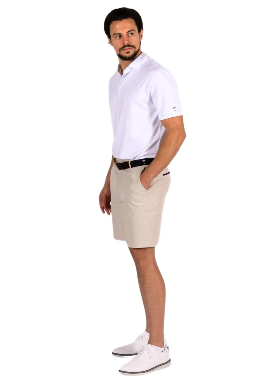 Men's White Sport Polo