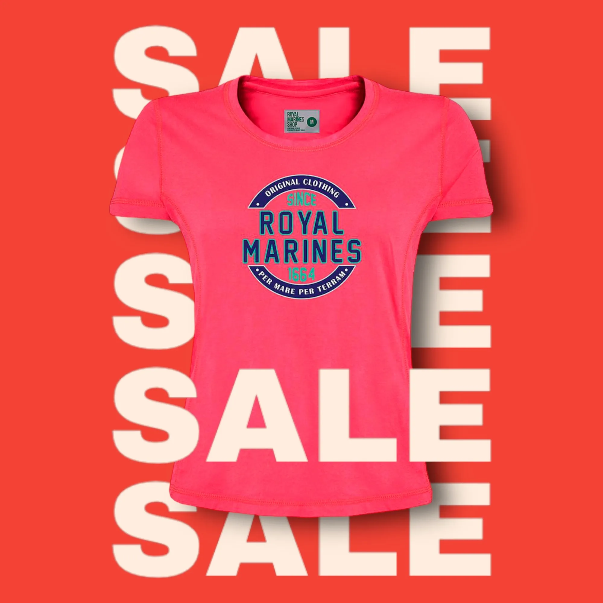 Original Ladies Royal Marines T-shirt - Raspberry