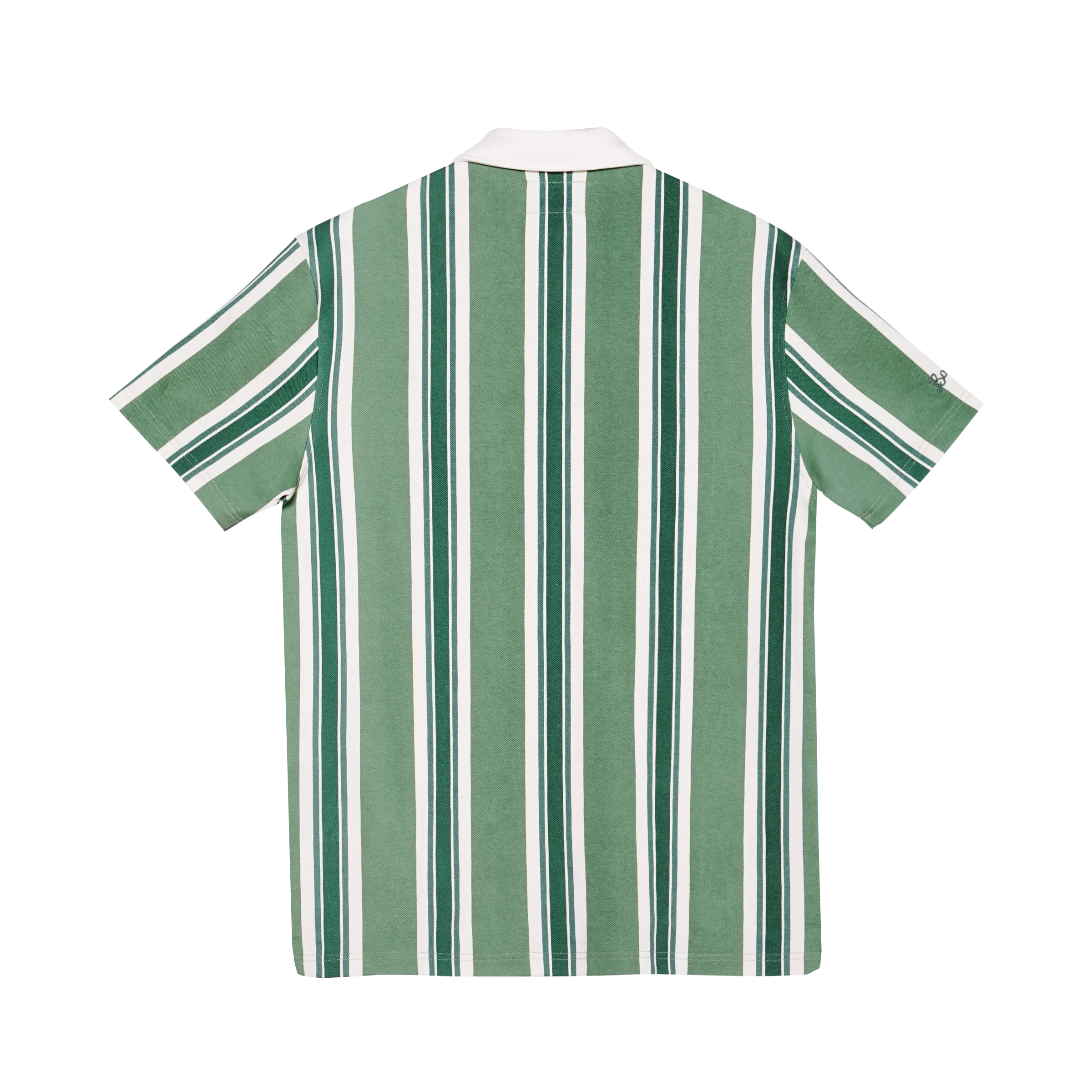 Pique Polo - Green Striped