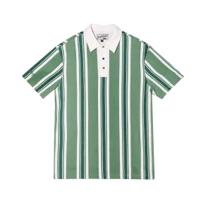 Pique Polo - Green Striped