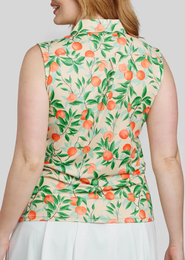 "That's A Peach, Hon" Women's Sleeveless Polo