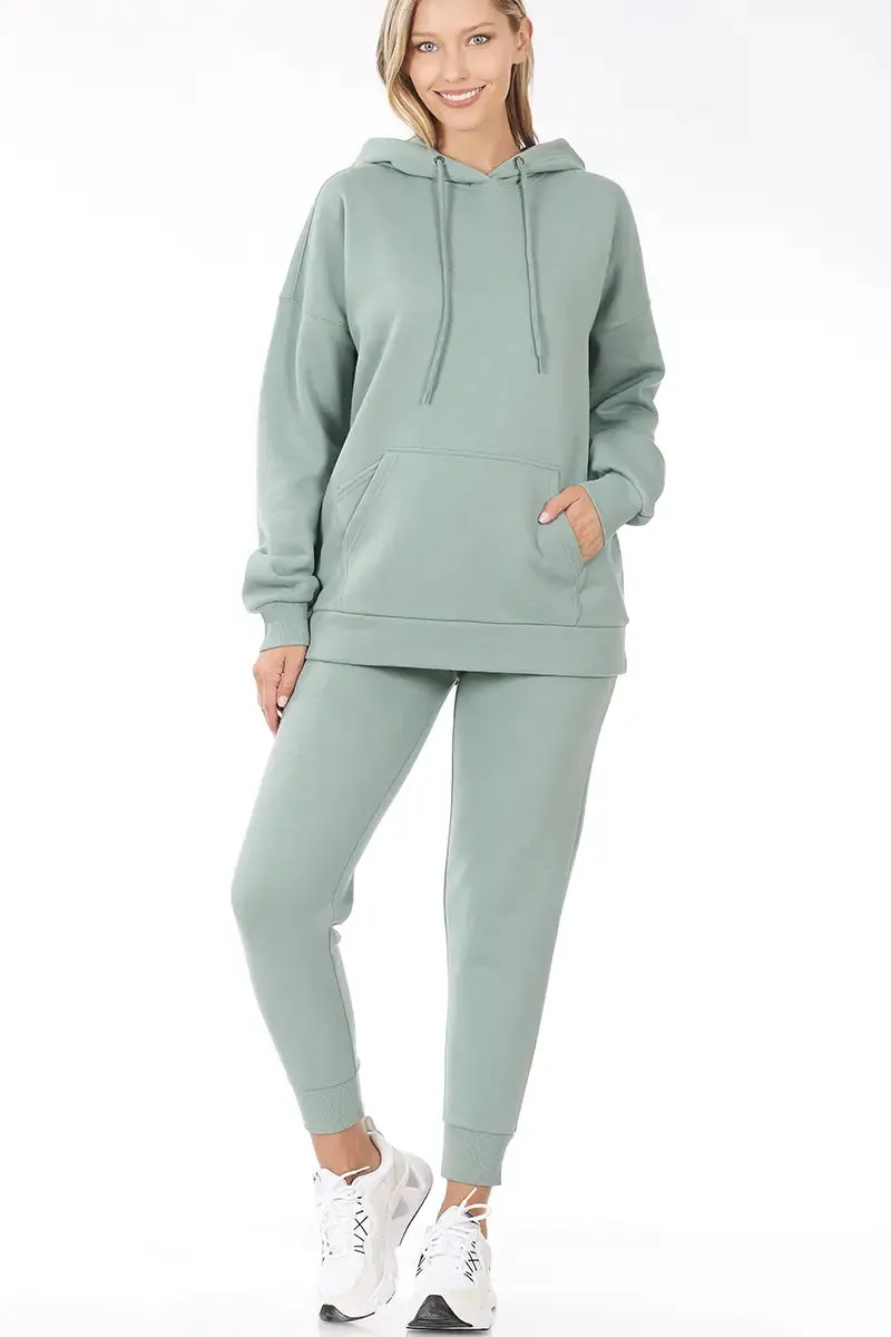 Sage Sweatshirt Hoodie & Jogger Set