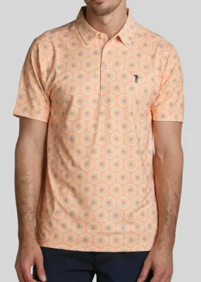 Sandy Tiles Men's Polo | Apricot