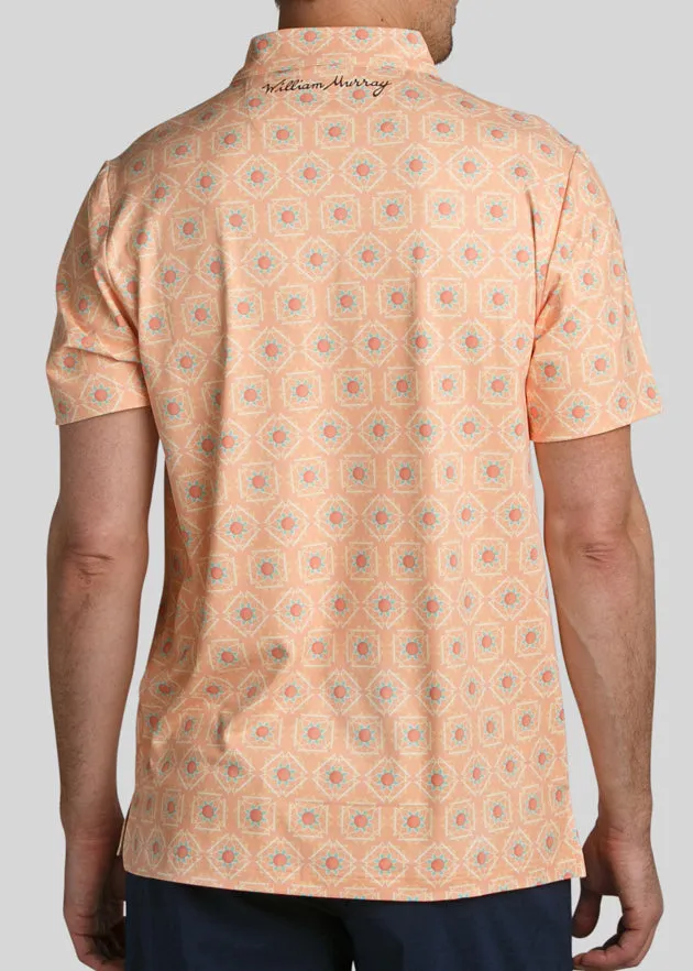 Sandy Tiles Men's Polo | Apricot