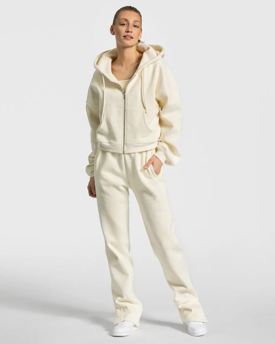 Sassy Slit Jogger "Ivory"