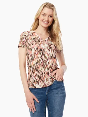 Short Sleeve Moss Crepe Top