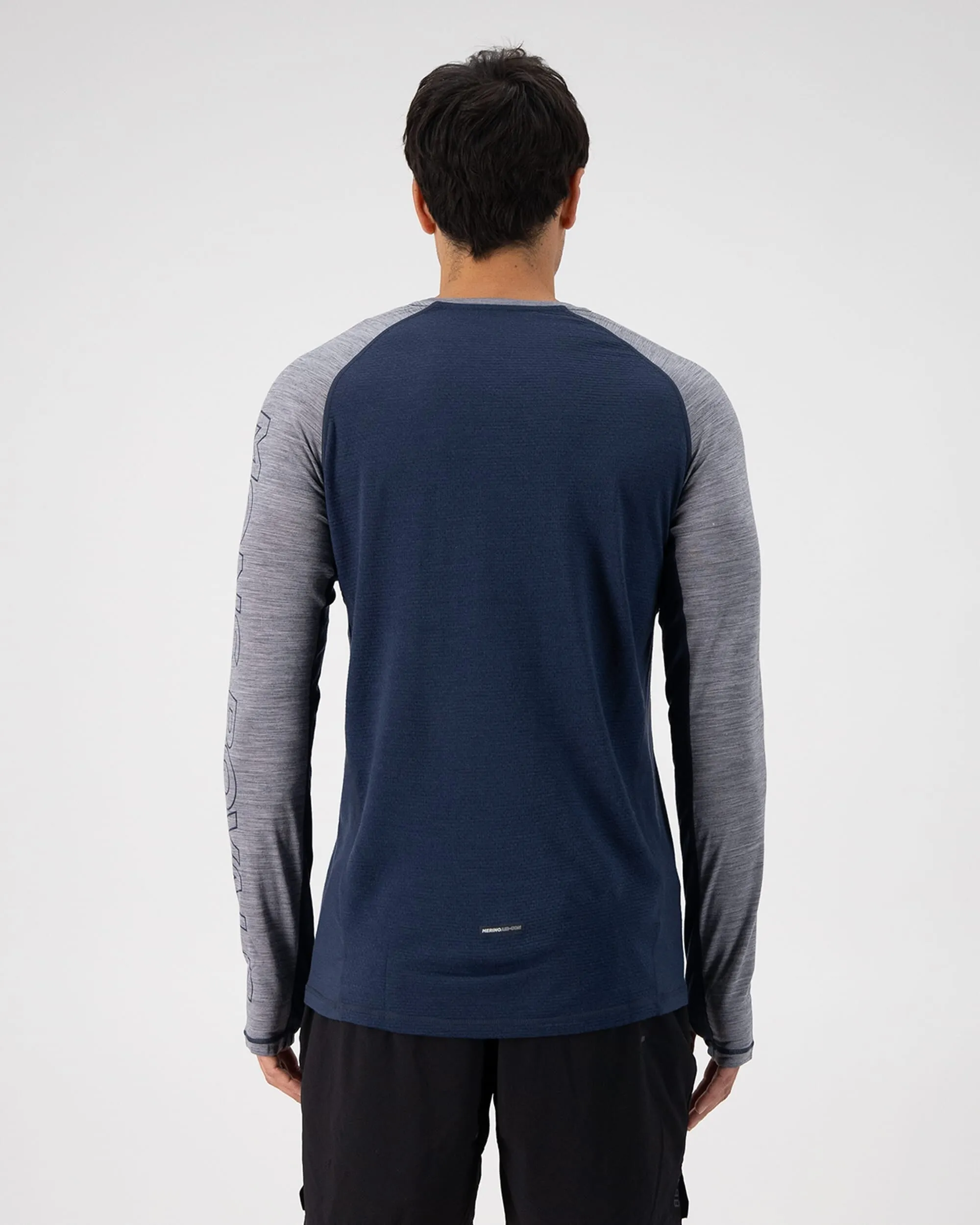 Temple Merino Long Sleeve - Grey Heather / Midnight