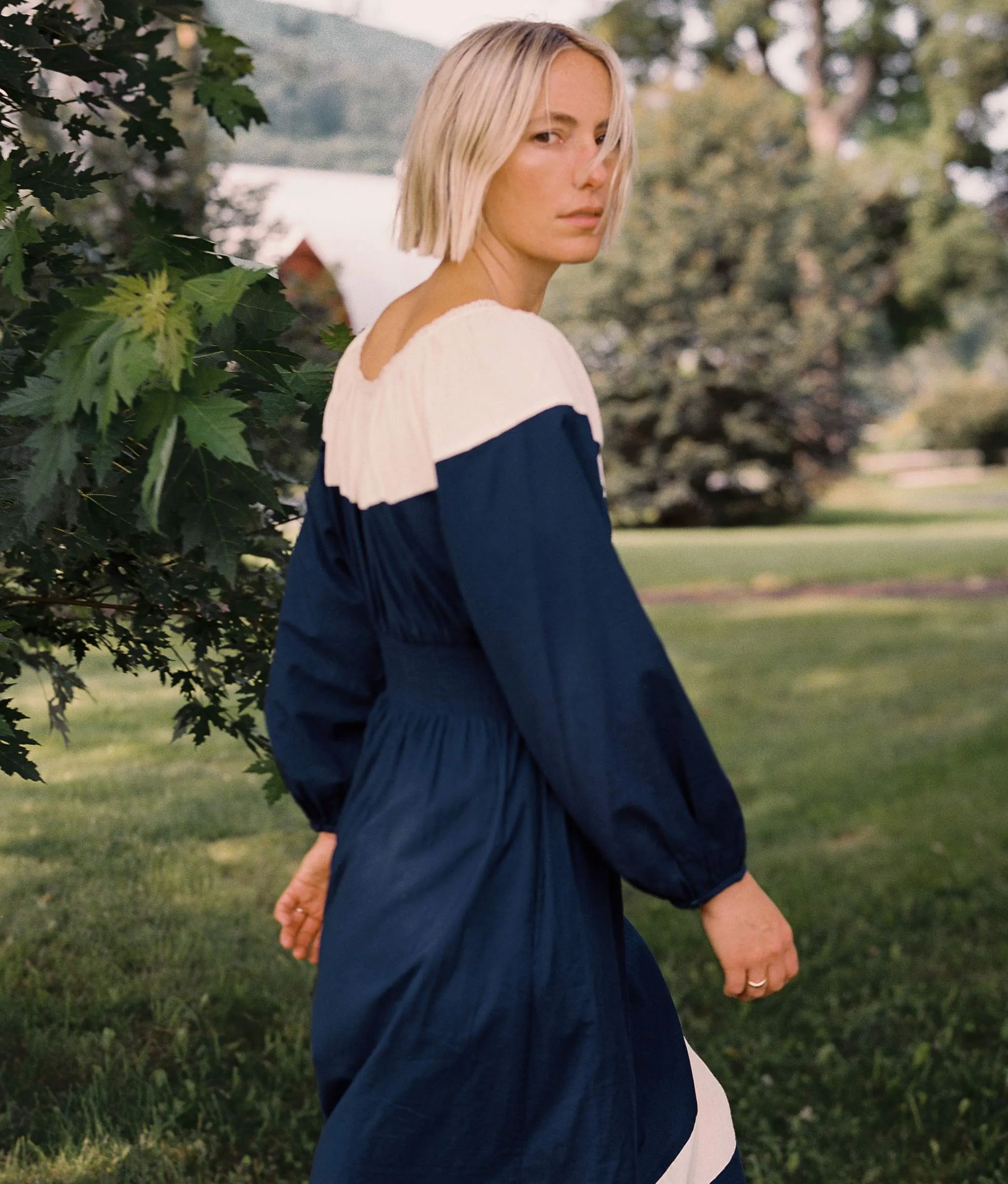 The Angeline Dress | Midnight Khadi