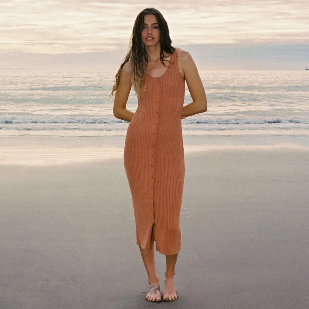 The Drew Dress | Toasted Nut Boucle