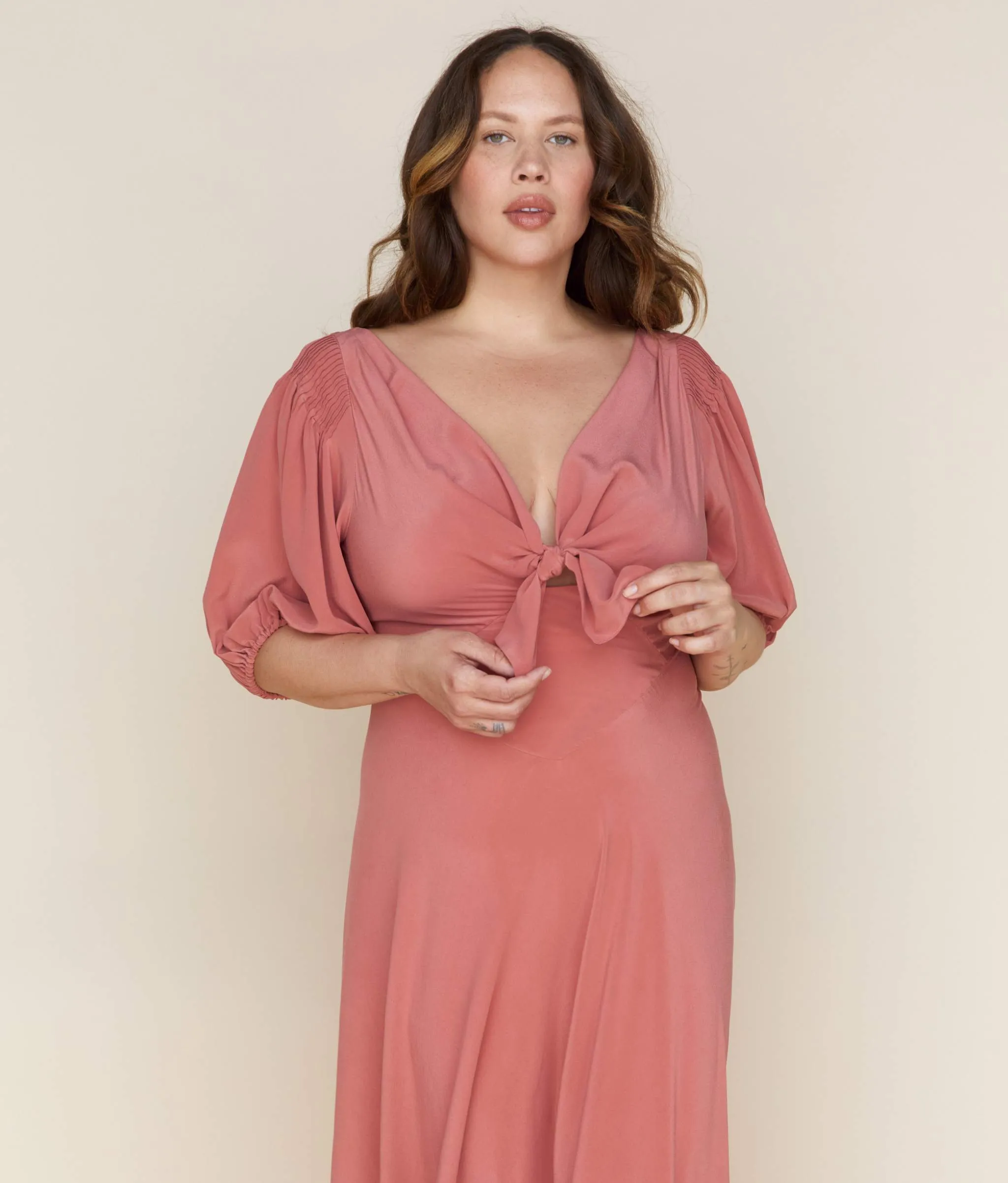 The Honey Dress | Dusty Rose Silk