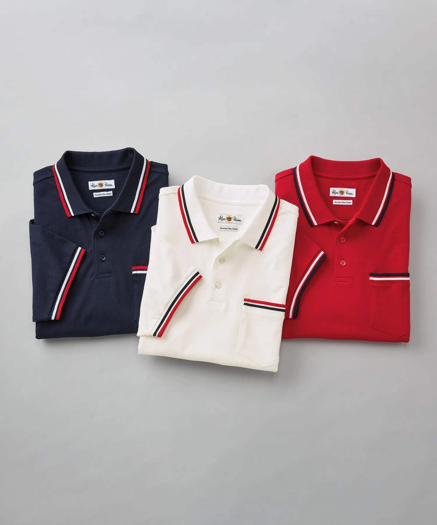 Tipped Stretch Pique Polo Shirt