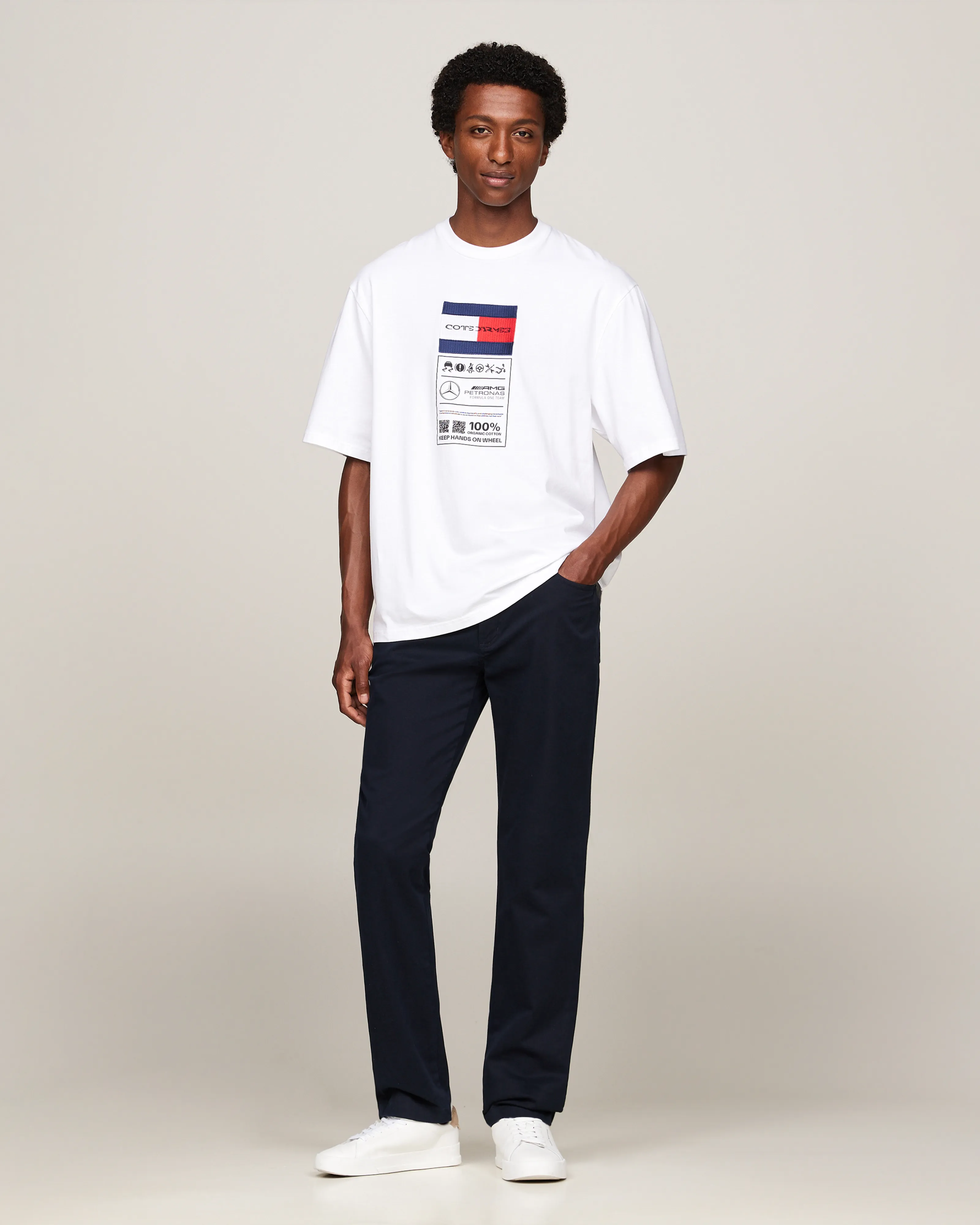 Tommy x Mercedes-AMG F1 x Clarence Ruth Label White Graphic Tee