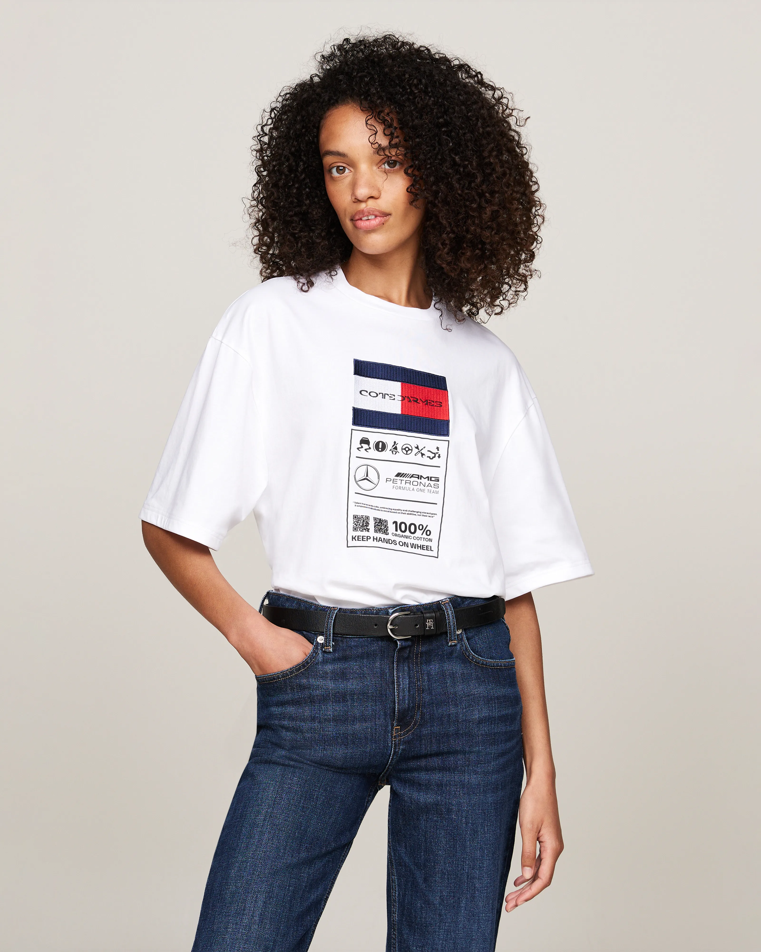 Tommy x Mercedes-AMG F1 x Clarence Ruth Label White Graphic Tee