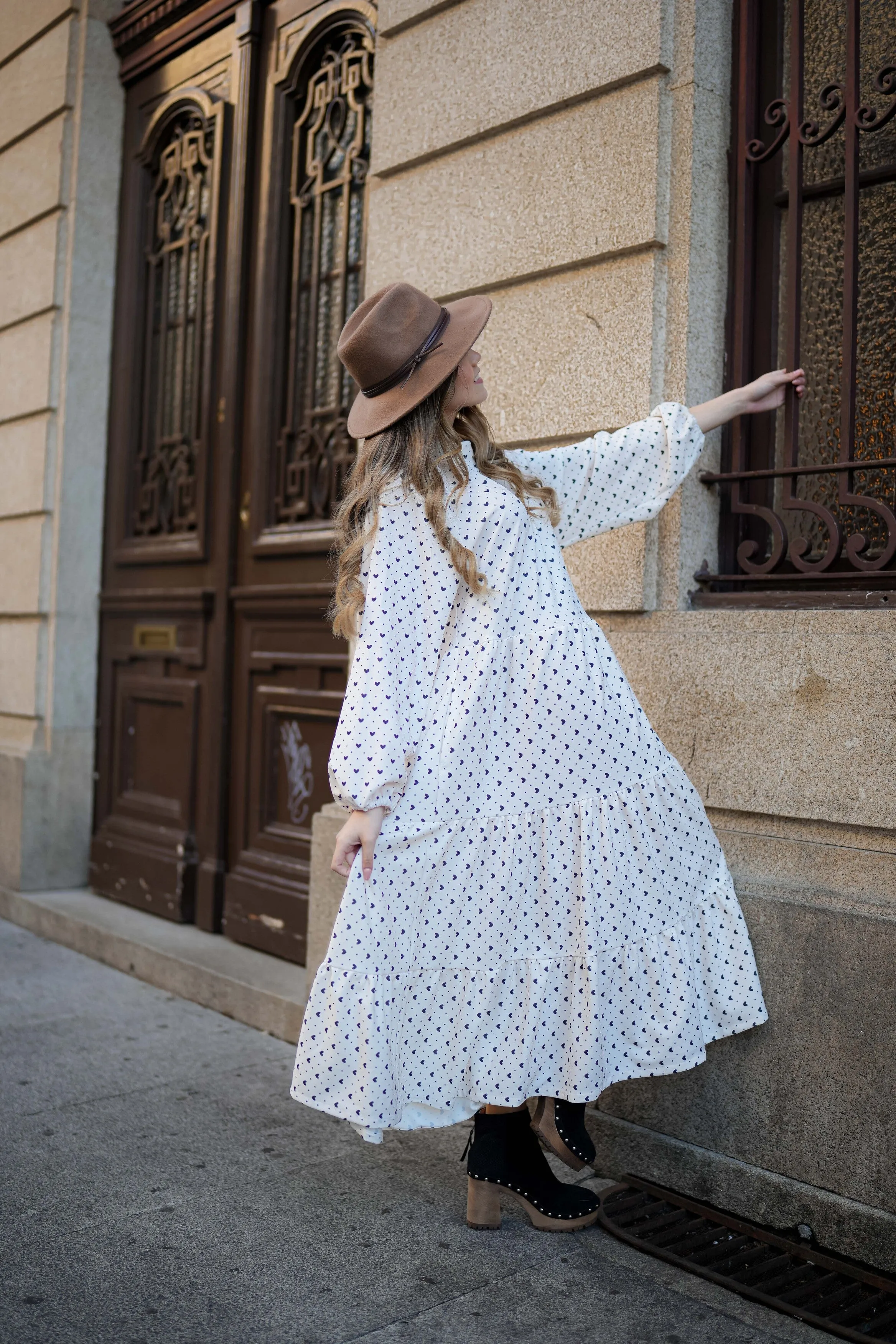 Vestido comprido Corações